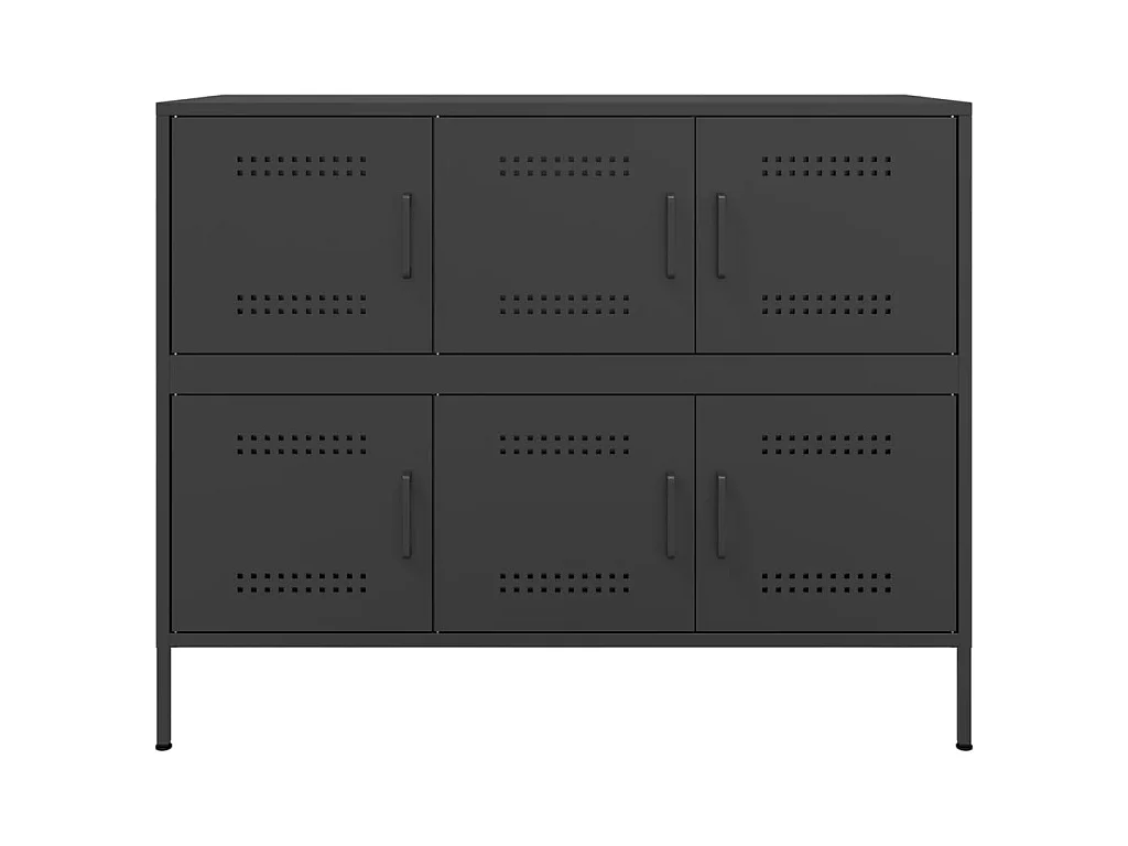 Buffet noir 100,5x39x79 cm acier