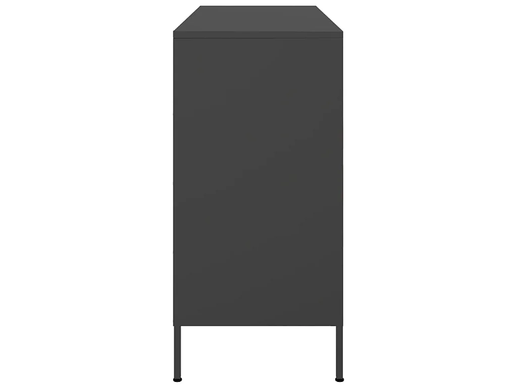 Buffet noir 100,5x39x79 cm acier