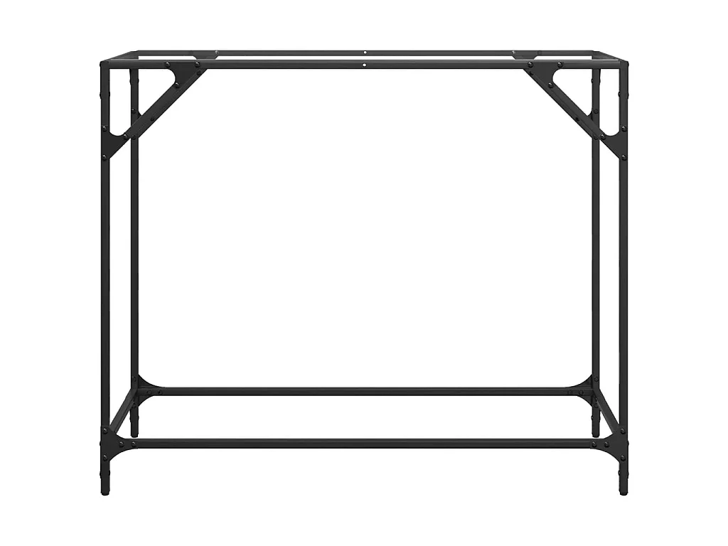 Wandtafel met transparant glazen blad 98x35x81 cm staal