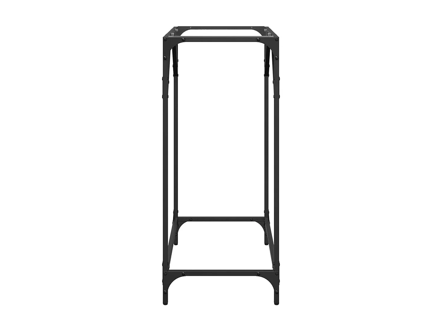 Mesa consola superficie vidrio transparente acero 60x35x81 cm