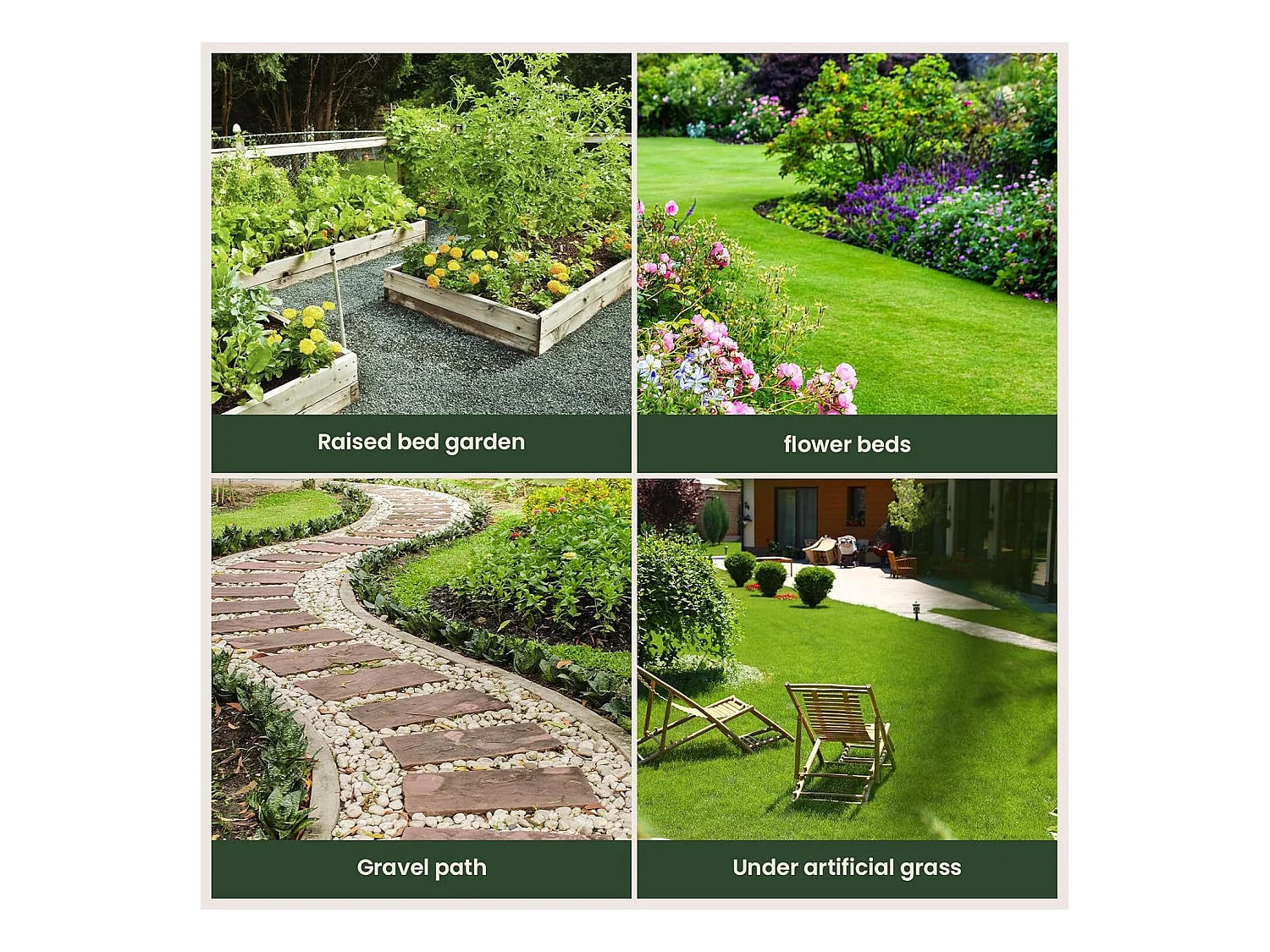 Tela di pacciamatura per serra, cattivo, controllo erbaccia, tessuto permeabile con acqua anti -uv - 2x25m