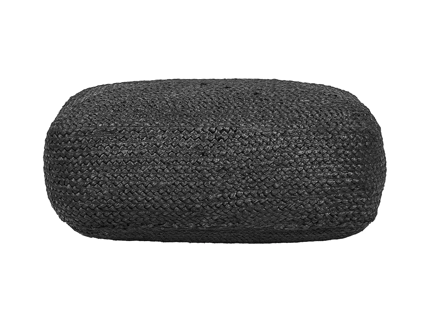 Pouf ISARDA Jute Schwarz 40 cm 70 cm 20 cm