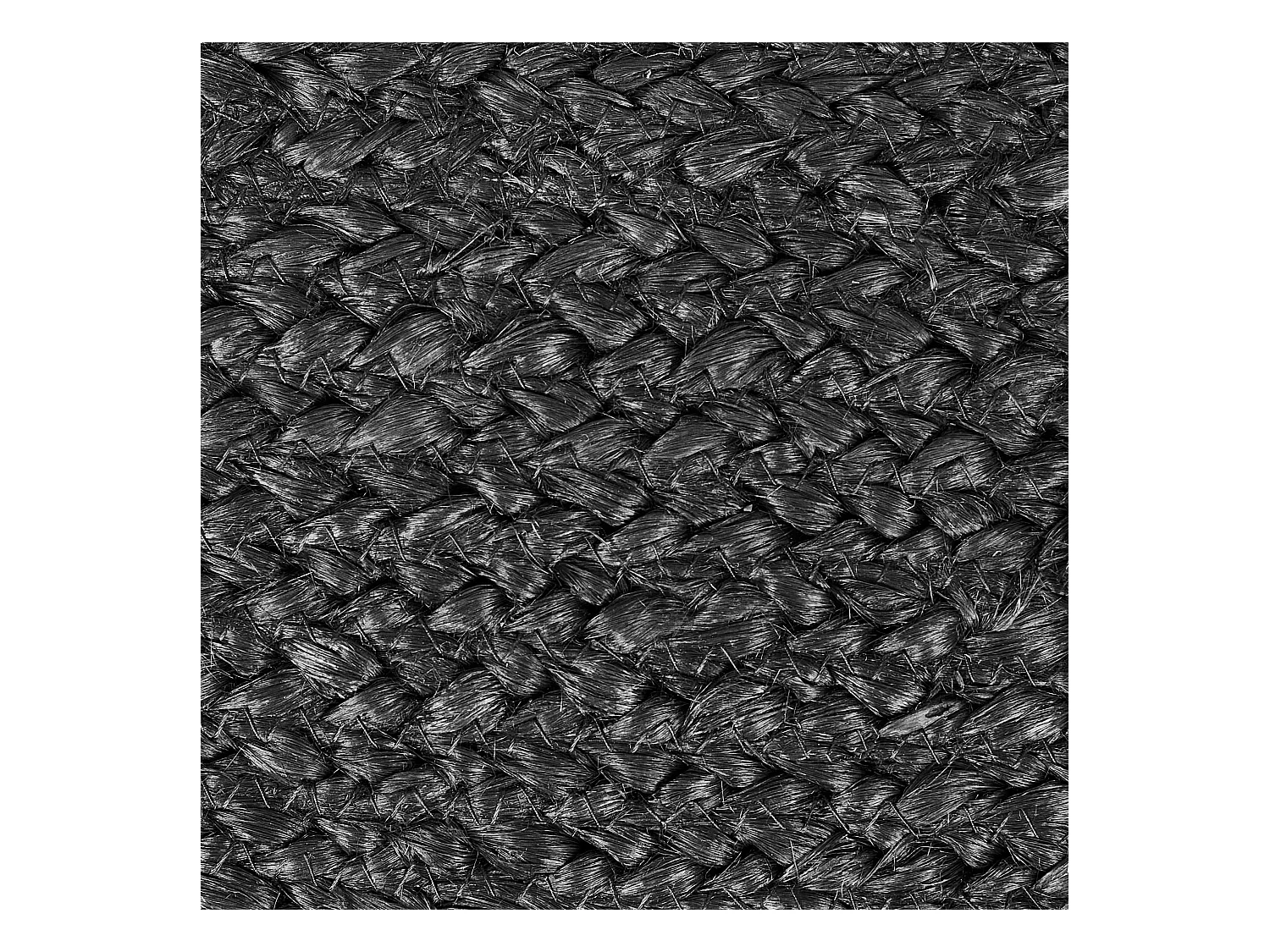 Pouf ISARDA Jute Schwarz 40 cm 70 cm 20 cm