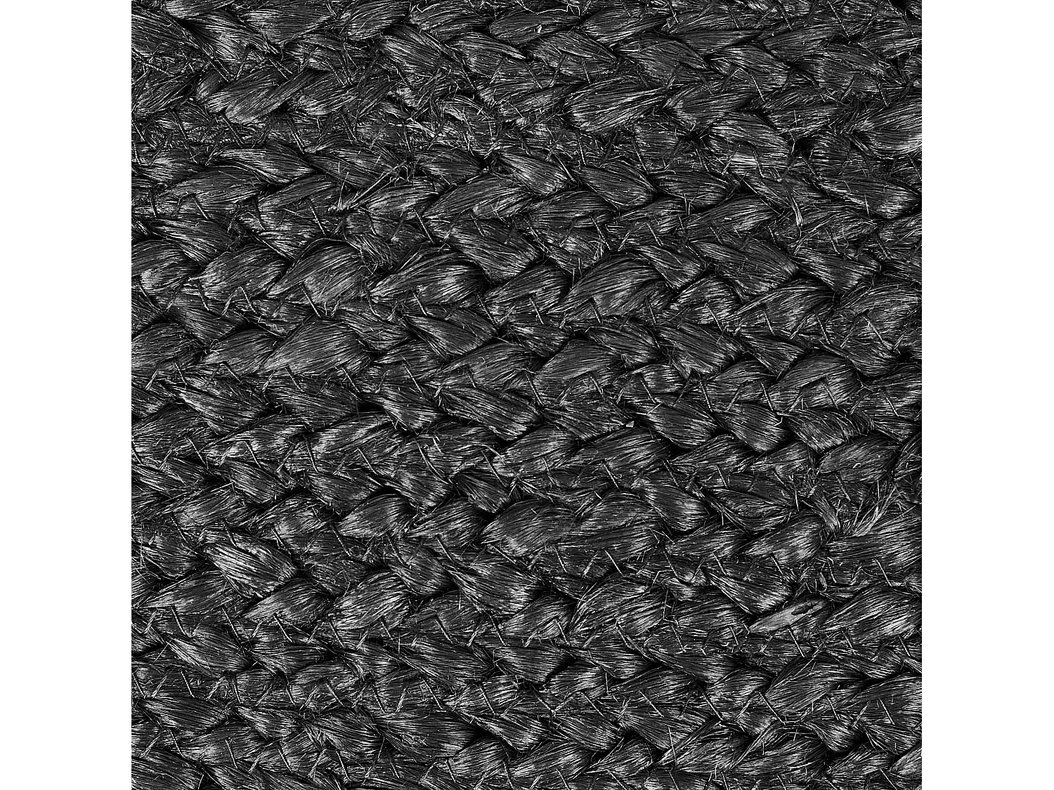 Poef ISARDA Jute Zwart 40 cm 70 cm 20 cm