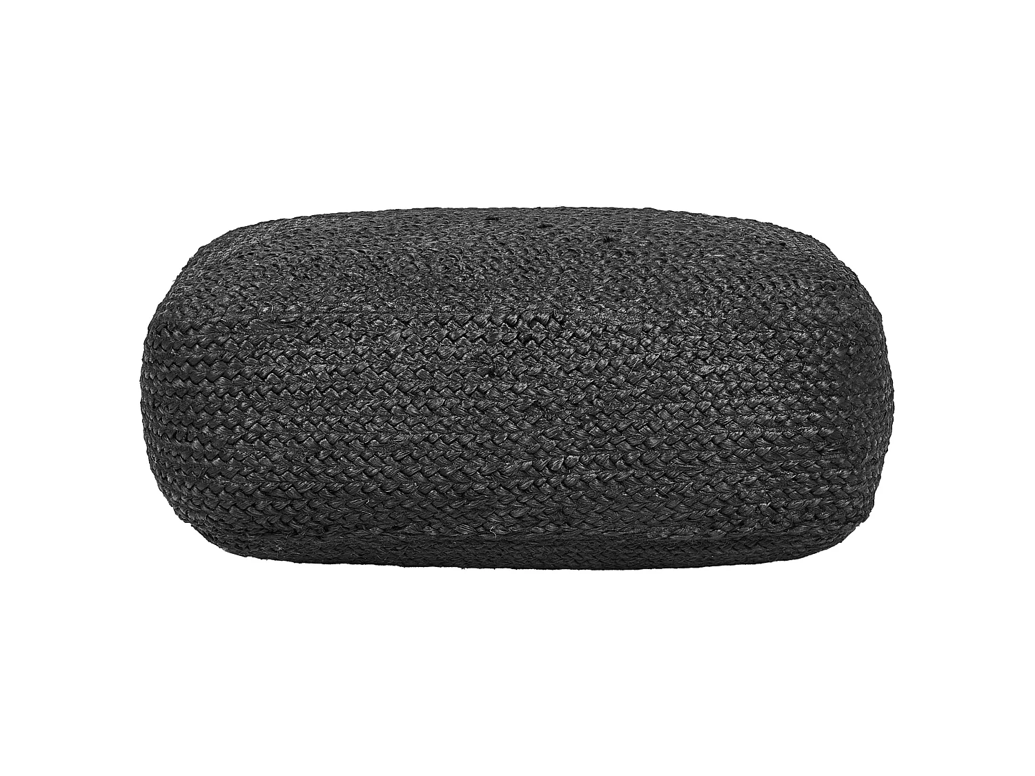 Pouf ISARDA Jute Noir 40 cm 70 cm 20 cm