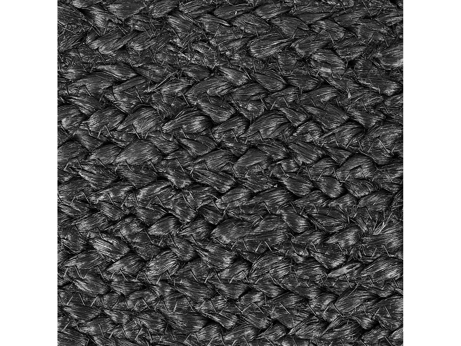 Pouf ISARDA Jute Noir 40 cm 70 cm 20 cm