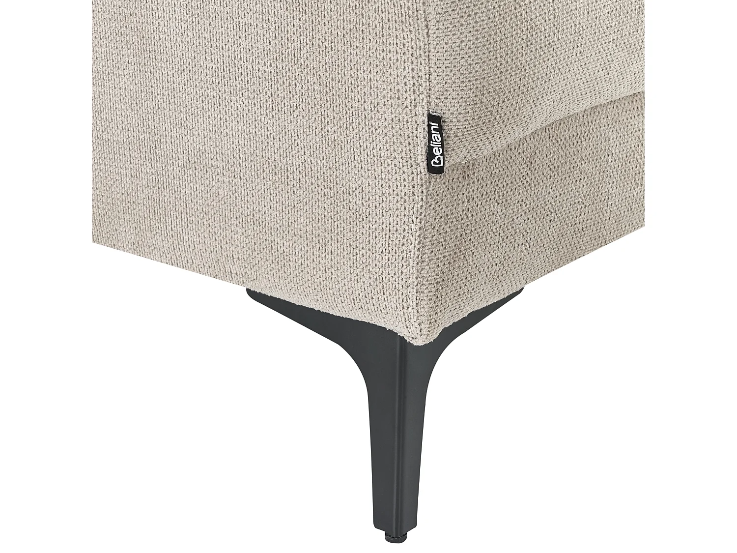 Ottomane Stoff beige rechteckig 88 x 80 cm Fußablage Alnes