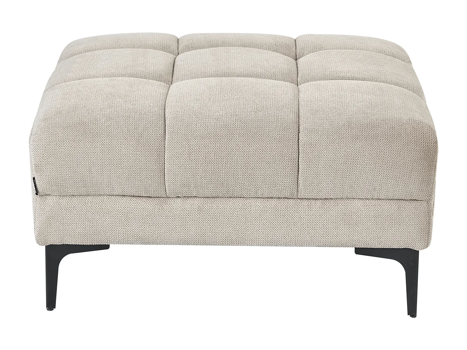 Ottomane Stoff beige rechteckig 88 x 80 cm Fußablage Alnes