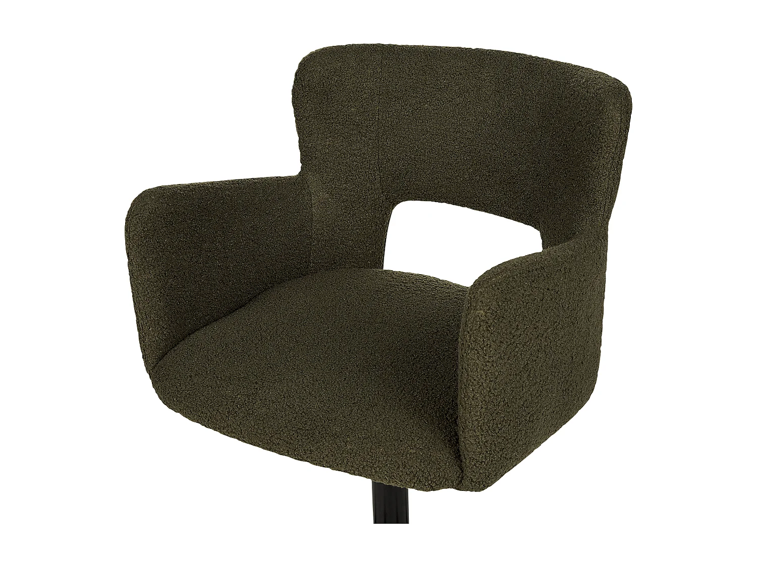 Chaise de bureau SANILAC Bouclé Vert foncé