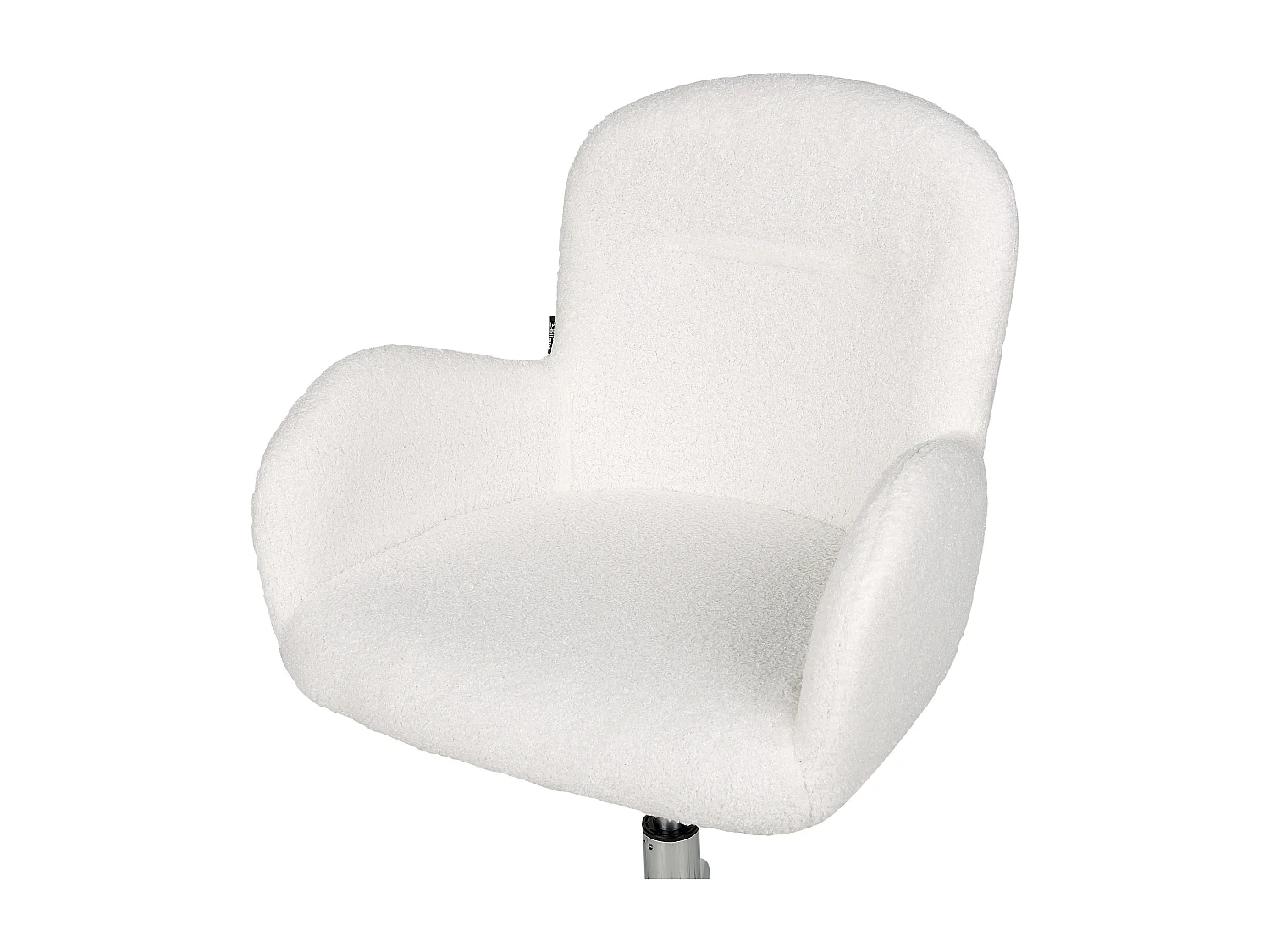 Chaise de bureau PRIDDY Bouclé Blanc cassé