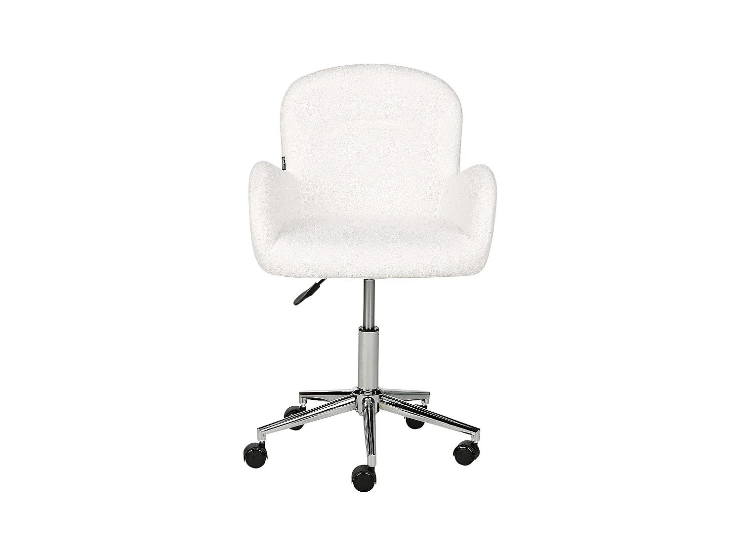 Cadeira de escritório PRIDDY Bouclé Branco creme