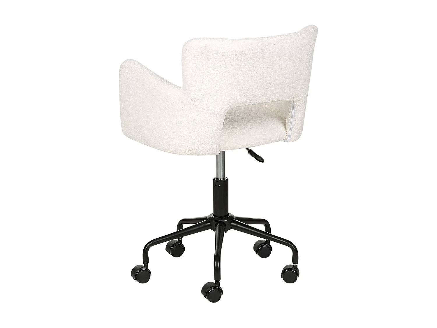 Chaise de bureau SANILAC Bouclé Blanc cassé