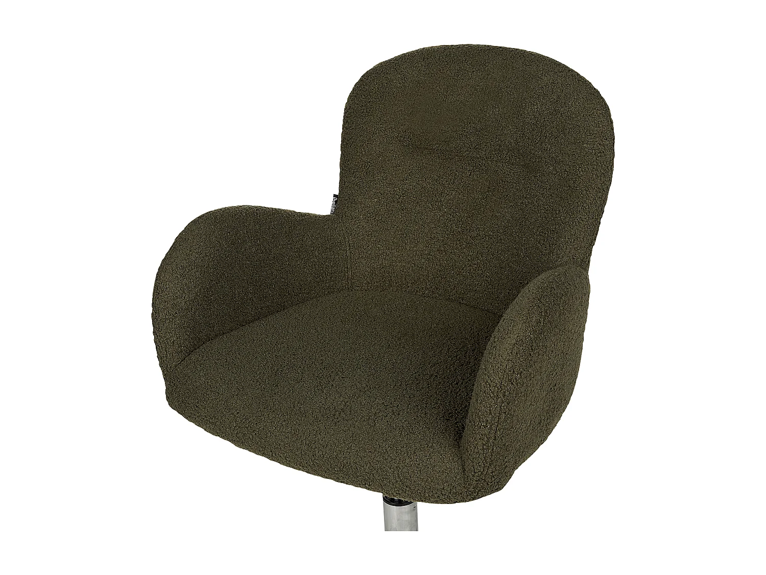 Chaise de bureau PRIDDY Bouclé Vert foncé