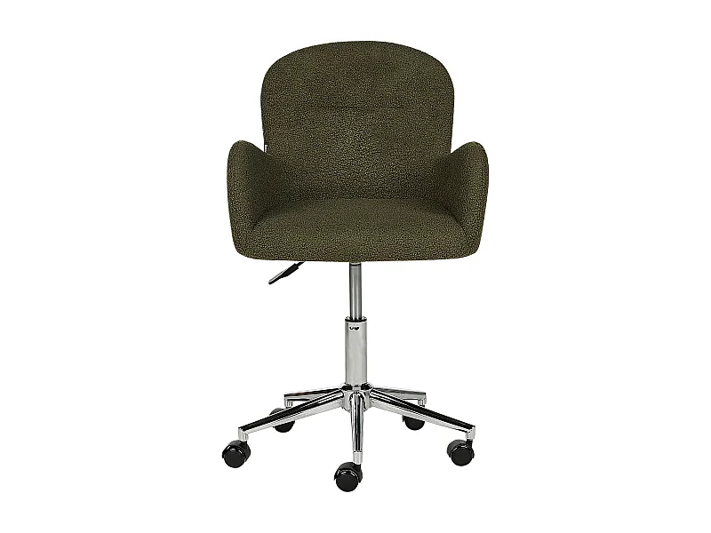 Sedia da scrivania PRIDDY Bouclé Verde scuro