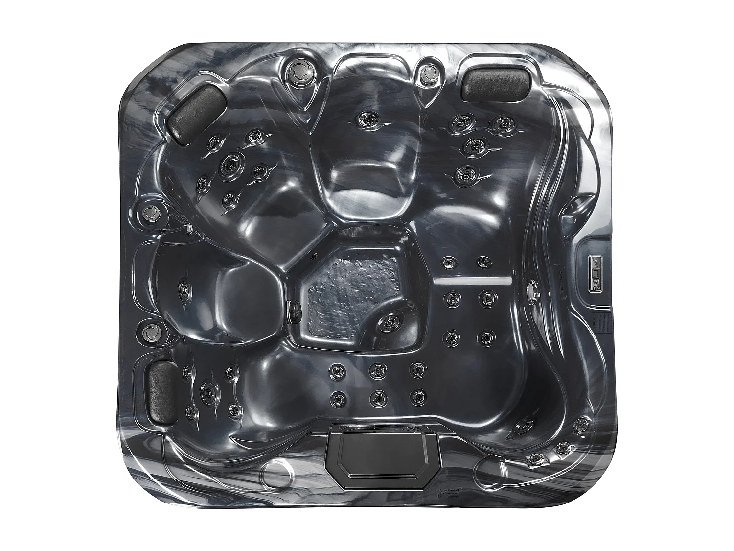 Spa d'extérieur avec LED LASTARRIA Gris graphite