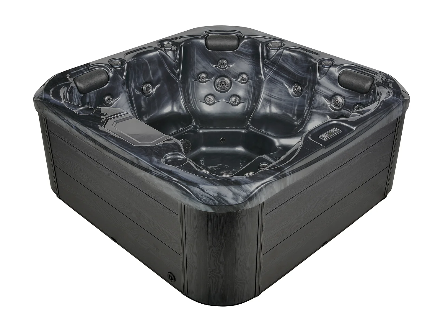 Spa d'extérieur avec LED LASTARRIA Gris graphite