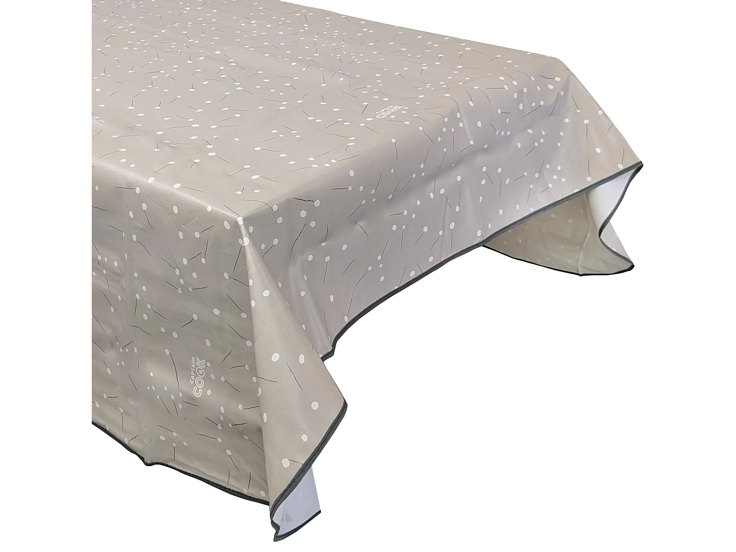 Nappe rectangulaire 140x180 cm antitaches LIGHT ME UP gris
