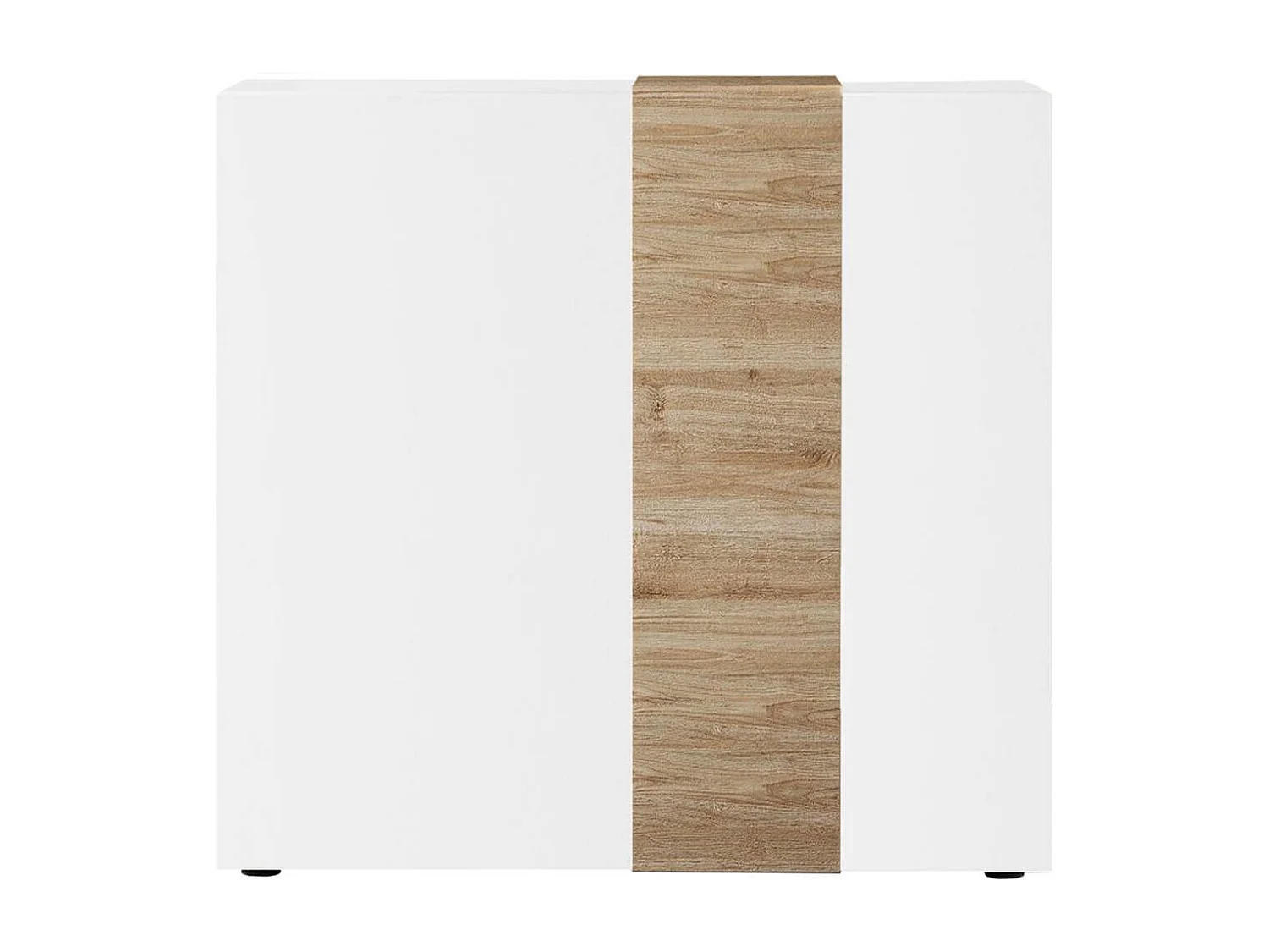 VESUVIO BLANC - Ensemble Séjour Blanc et Aspect Bois Finition Cadiz