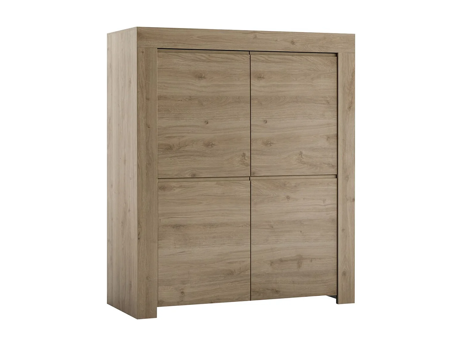 FIRMIN - Séjour avec Buffet 3 Portes Aspect Bois Finition Cadiz
