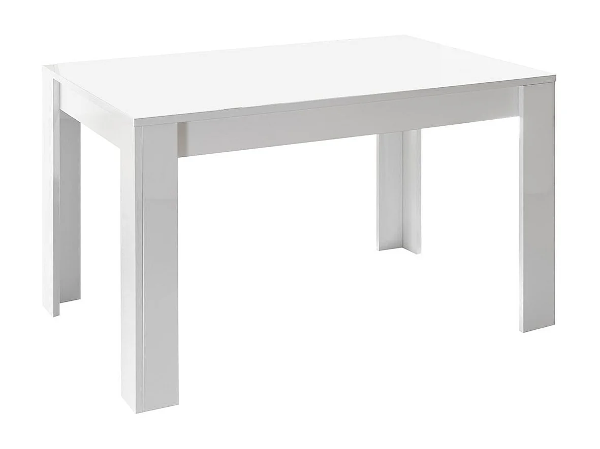FIRMIN - Séjour avec Buffet 2 Portes 3 Tiroirs + Etagère Blanc Finition Mat