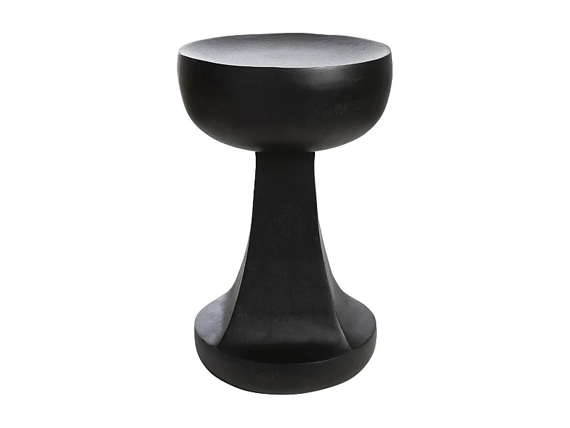 Mesa auxiliar negra Marguerite elegante de metal para una sala de estar moderna