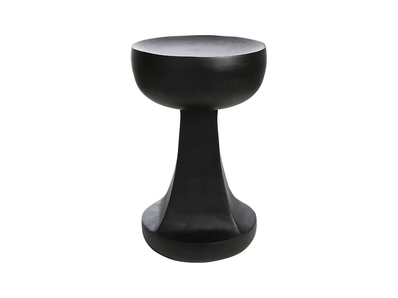 Mesa auxiliar negra Marguerite elegante de metal para una sala de estar moderna