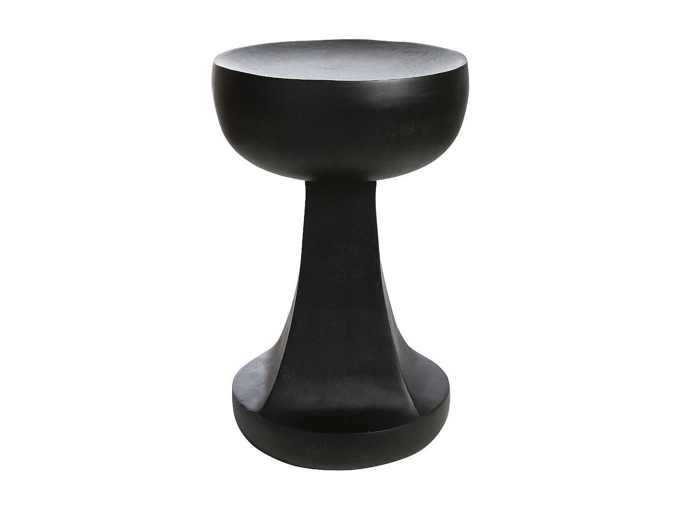 Mesa auxiliar negra Marguerite elegante de metal para una sala de estar moderna