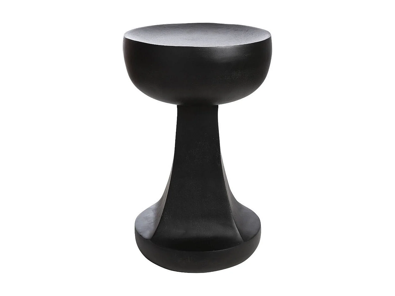 Mesa auxiliar negra Marguerite elegante de metal para una sala de estar moderna