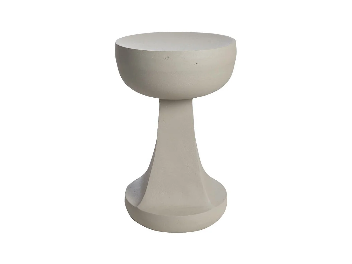 Mesa auxiliar beige Marguerite de metal para un estilo sofisticado