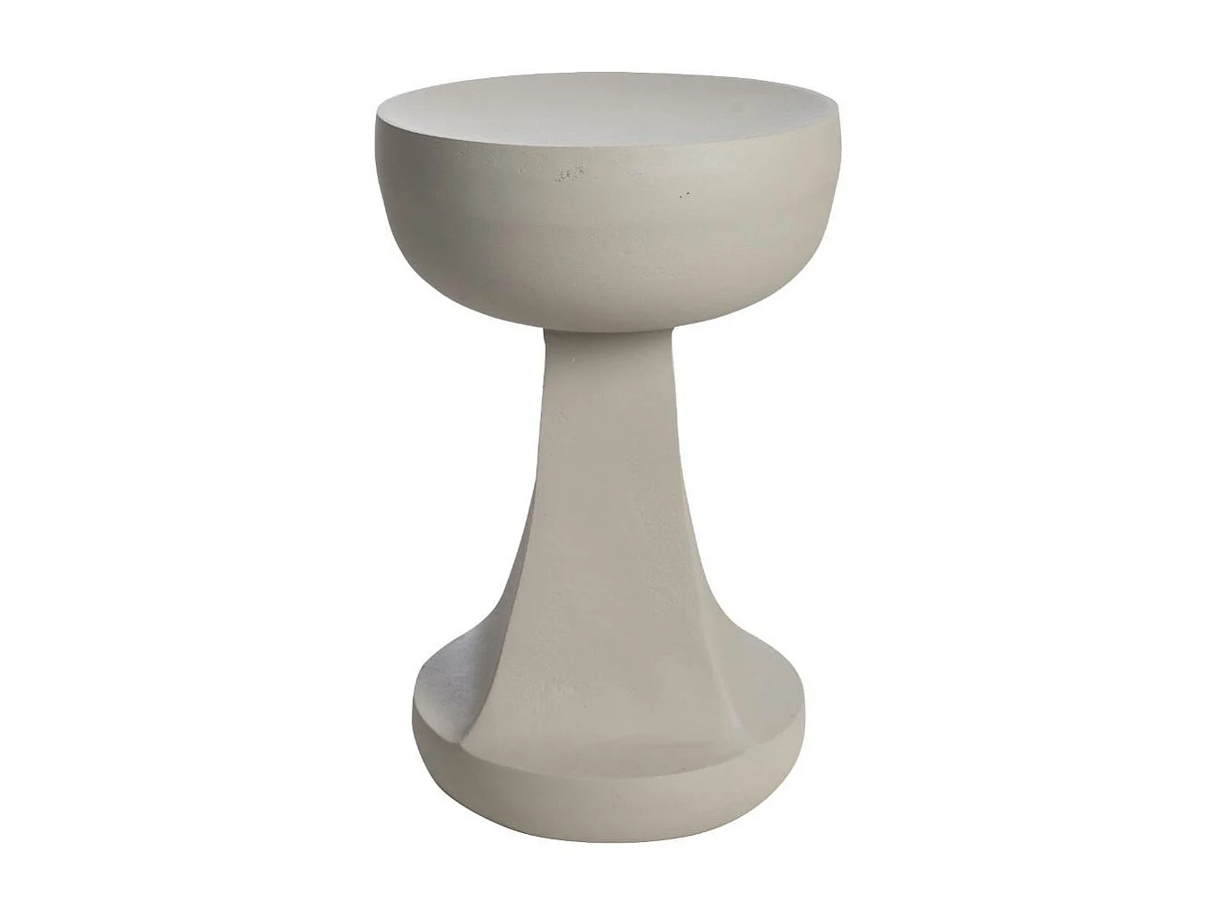 Mesa auxiliar beige Marguerite de metal para un estilo sofisticado