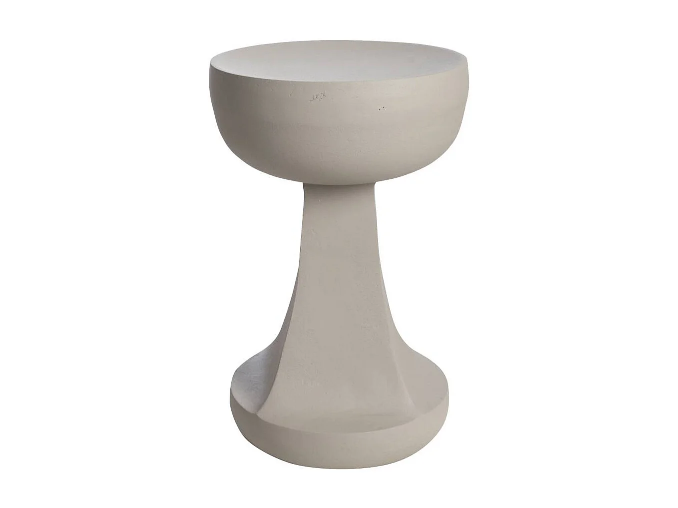 Mesa auxiliar beige Marguerite de metal para un estilo sofisticado