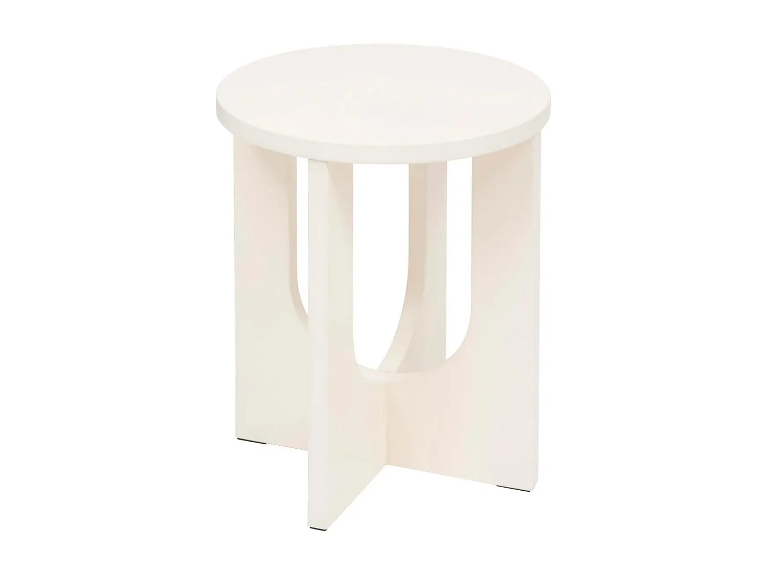 Table d'Appoint Design "Bloom" 50cm Ivoire