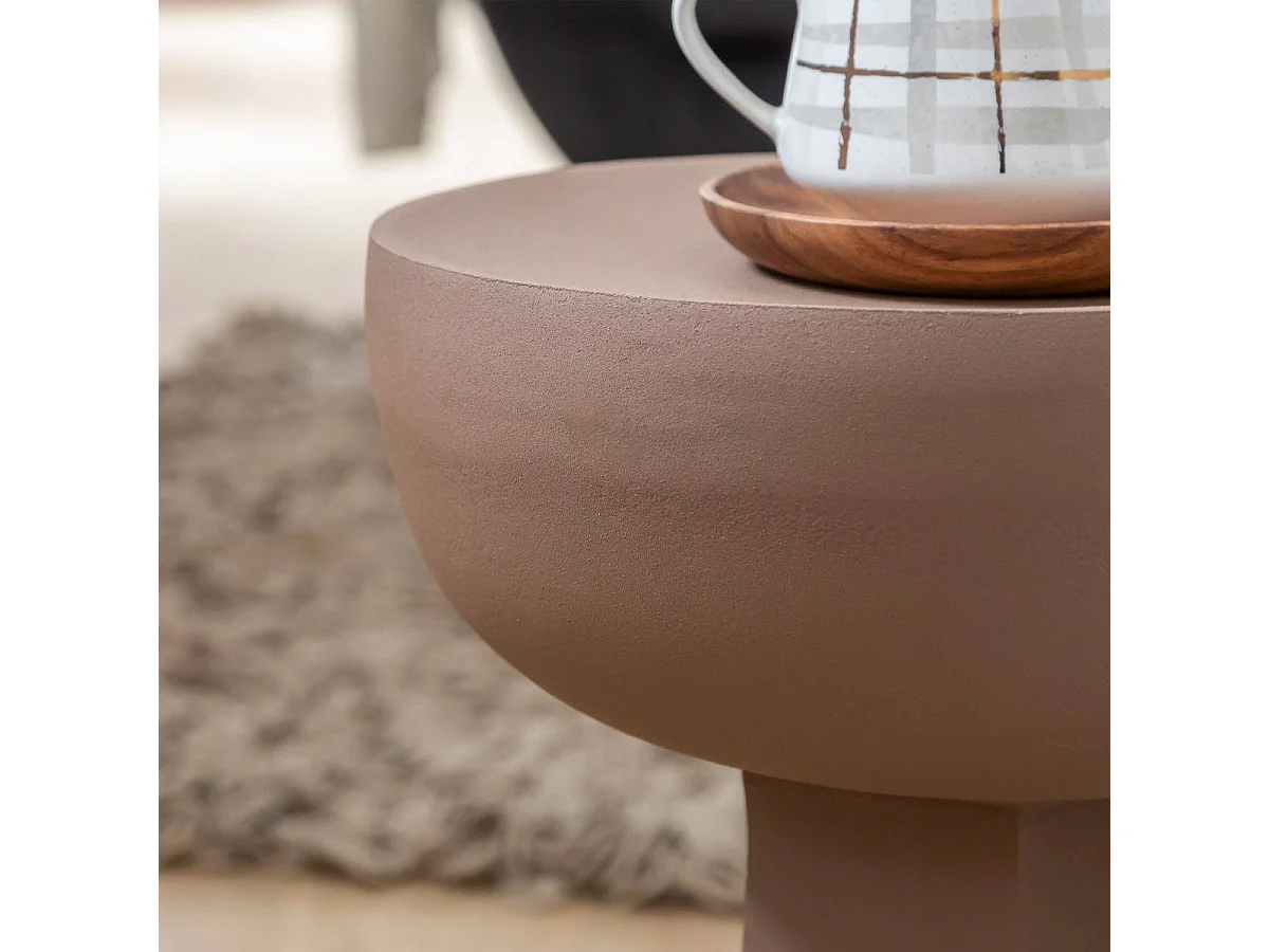 Bout de canapé marron Marguerite