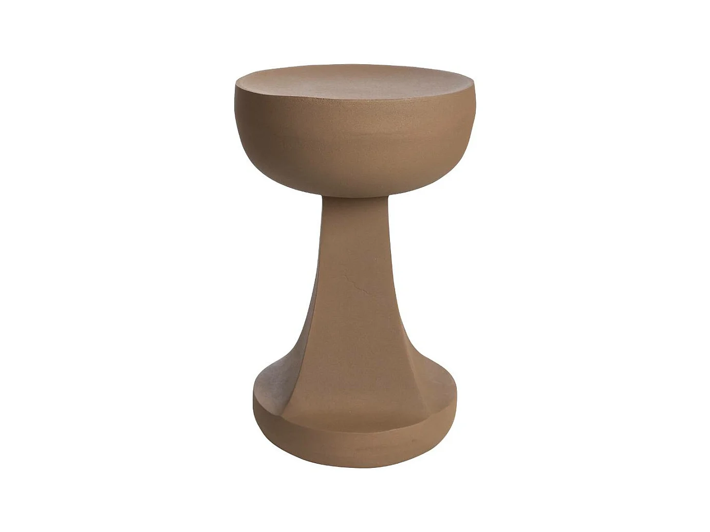 Mesa auxiliar moderna de metal marrón Marguerite