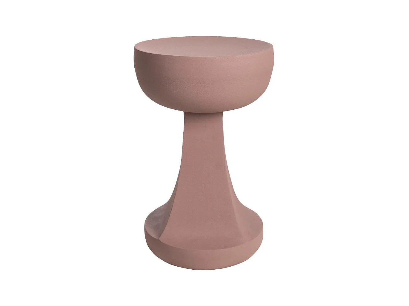 Mesa auxiliar rosa Margarita de metal para un estilo delicado