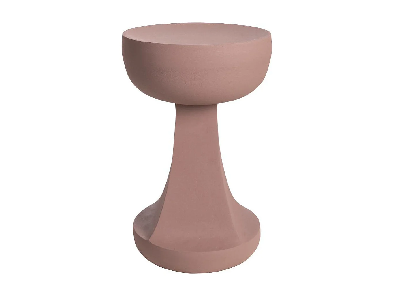 Mesa auxiliar rosa Margarita de metal para un estilo delicado