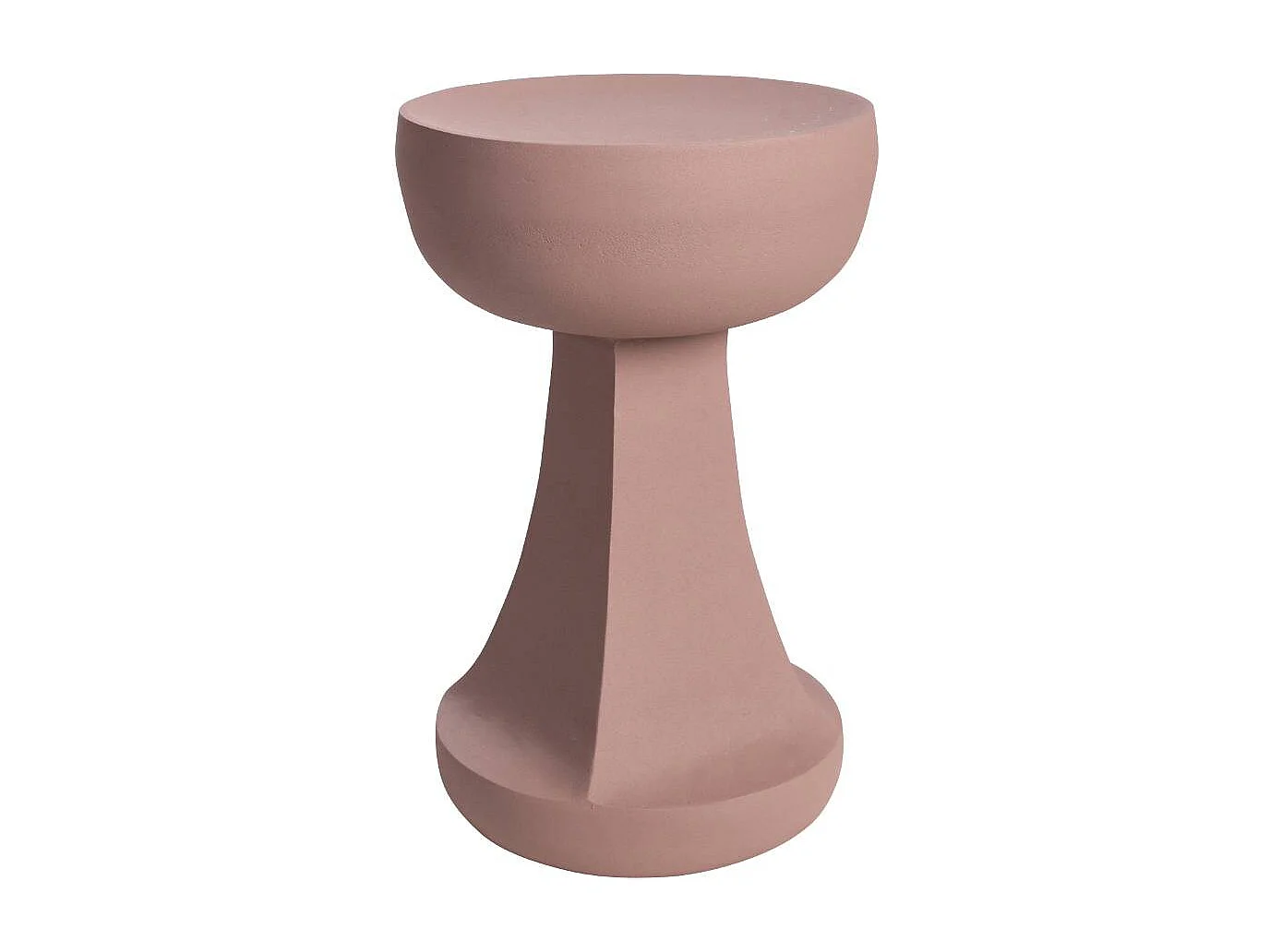 Mesa auxiliar rosa Margarita de metal para un estilo delicado