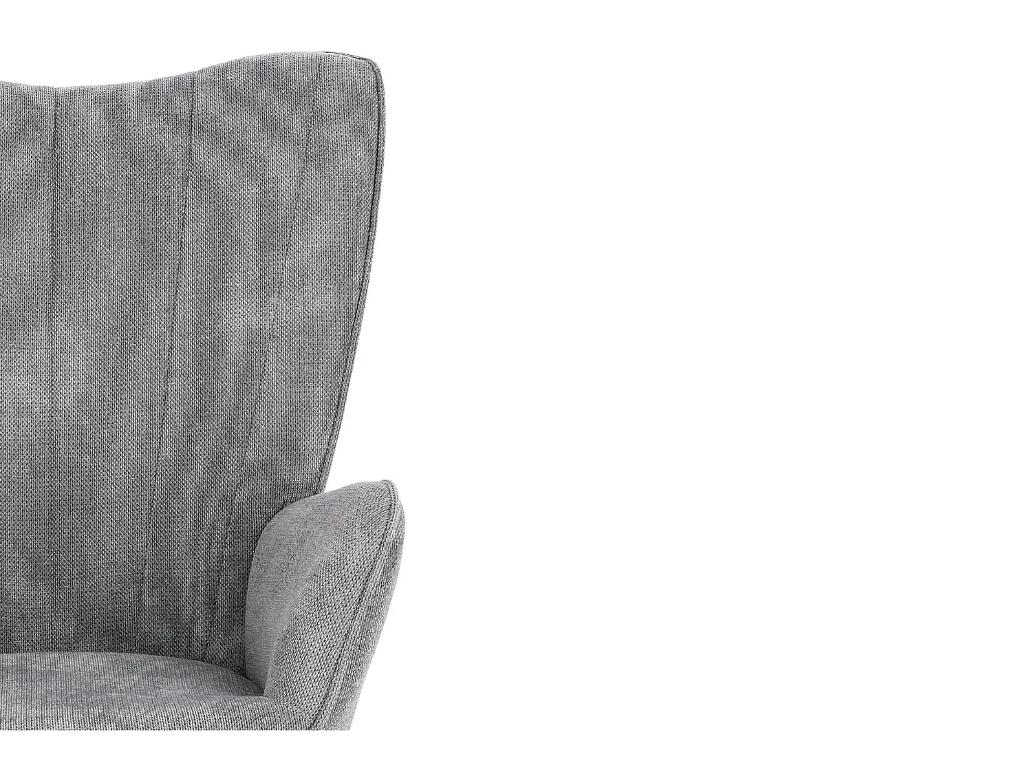 Fauteuil de salon pivotant en tissu à accoudoirs dossier haut - IGOR