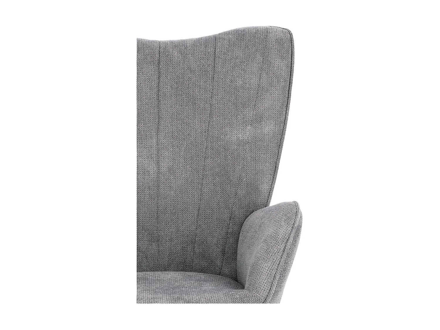 Fauteuil de salon pivotant en tissu à accoudoirs dossier haut - IGOR