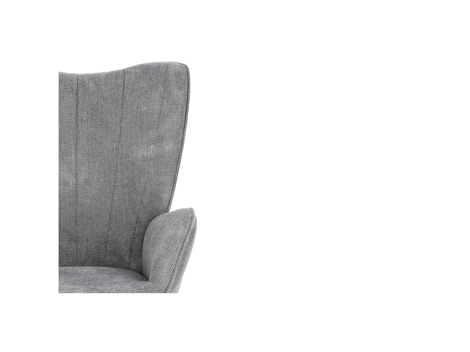 Fauteuil de salon pivotant en tissu à accoudoirs dossier haut - IGOR