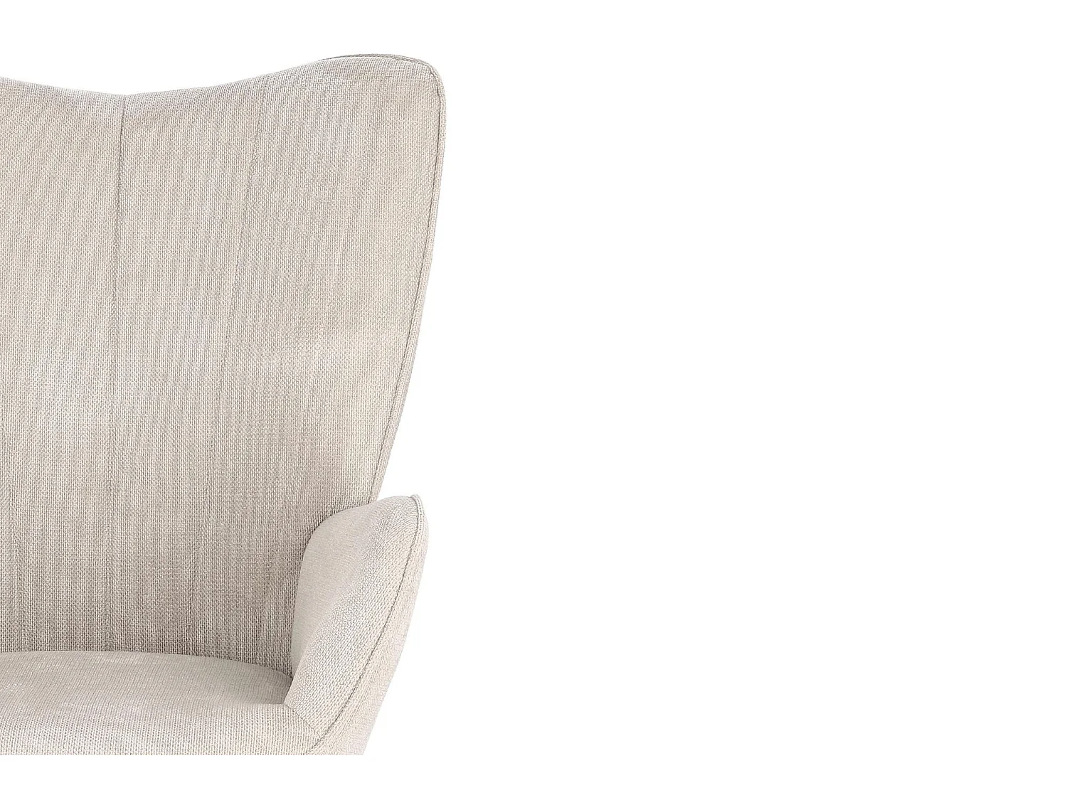 Fauteuil de salon pivotant en tissu à accoudoirs dossier haut - IGOR