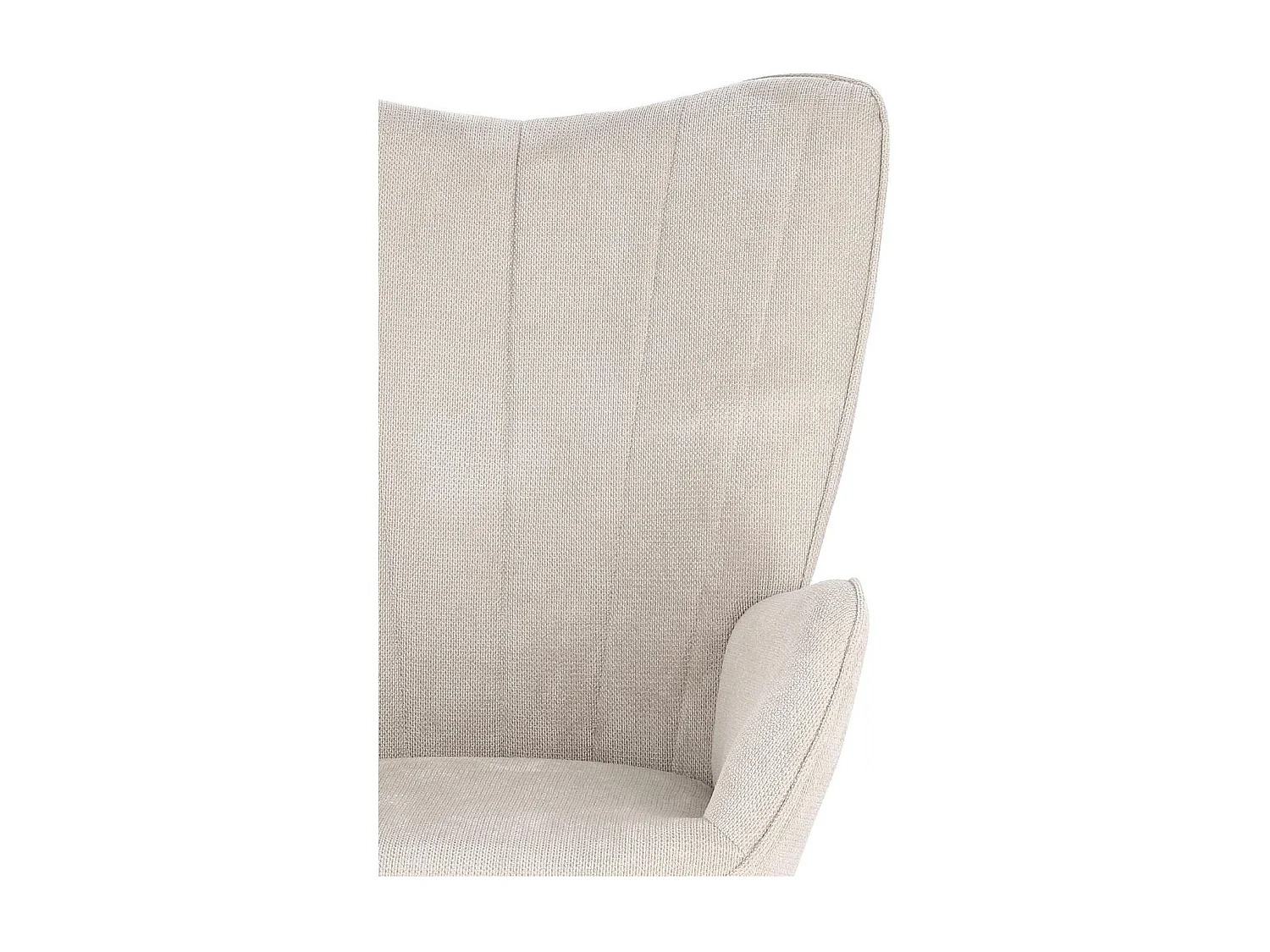 Fauteuil de salon pivotant en tissu à accoudoirs dossier haut - IGOR