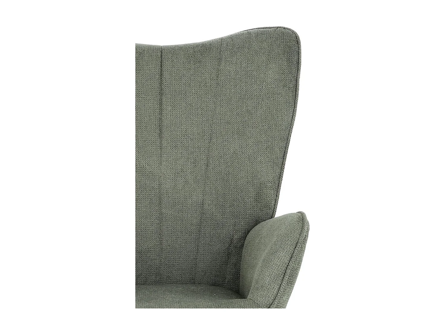 Fauteuil de salon pivotant en tissu à accoudoirs dossier haut - IGOR