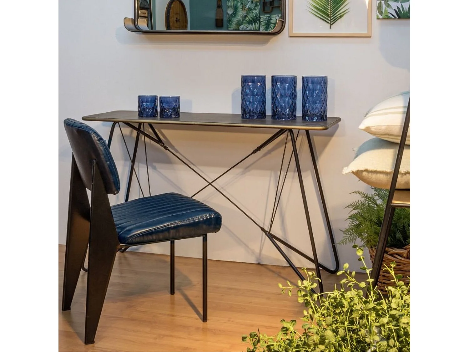 Chaise simili et métal  Vintage (lot de 2) - CLARK