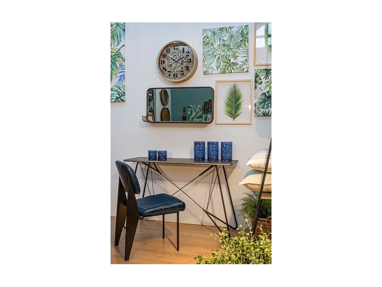 Chaise simili et métal  Vintage (lot de 2) - CLARK