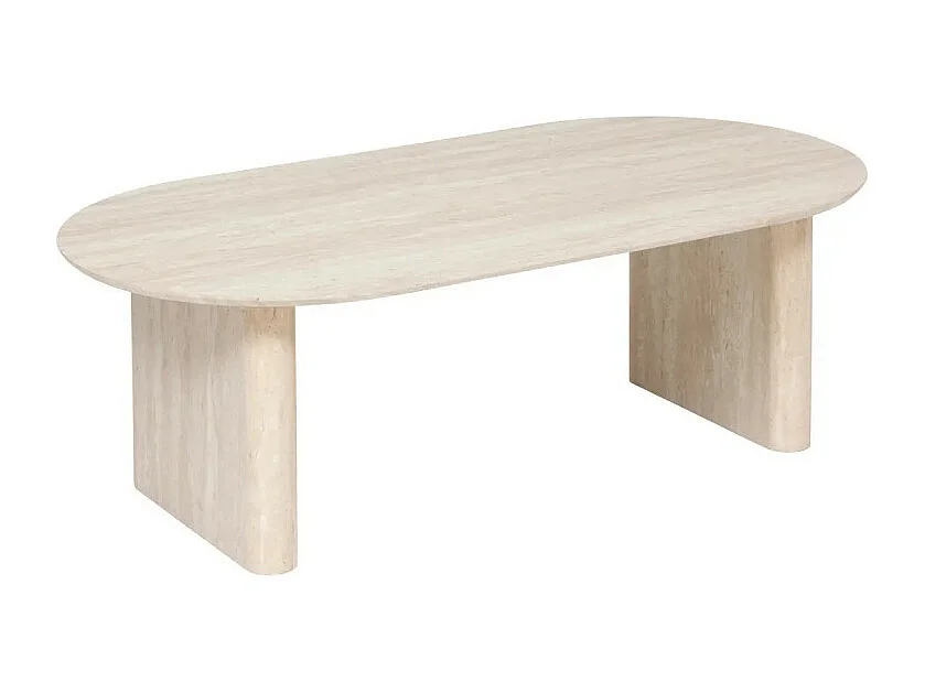 Table Basse Effet Travertin "Anaya" 120cm Beige