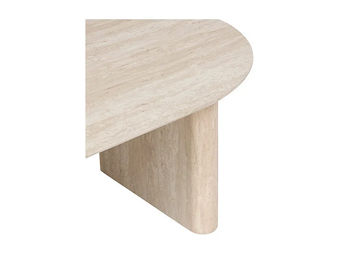 Table Basse Effet Travertin "Anaya" 120cm Beige