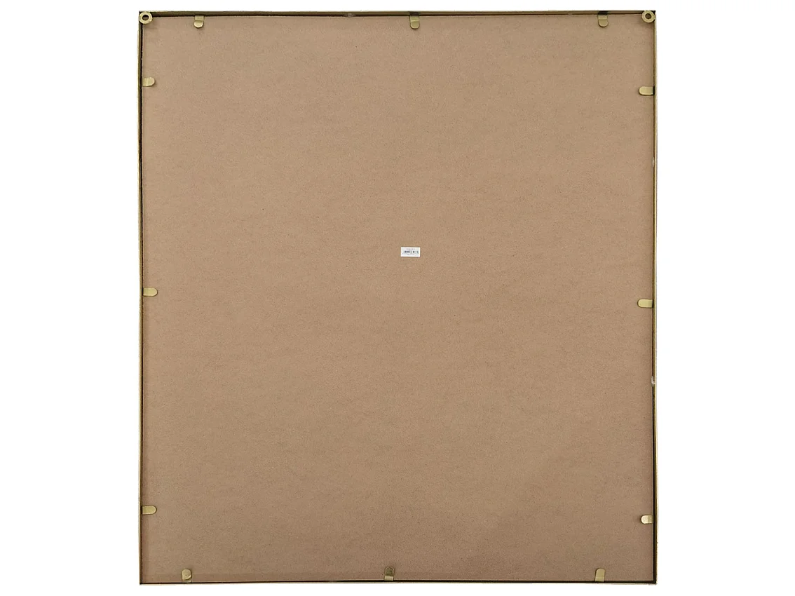 Miroir art déco en métal doré 95x80cm