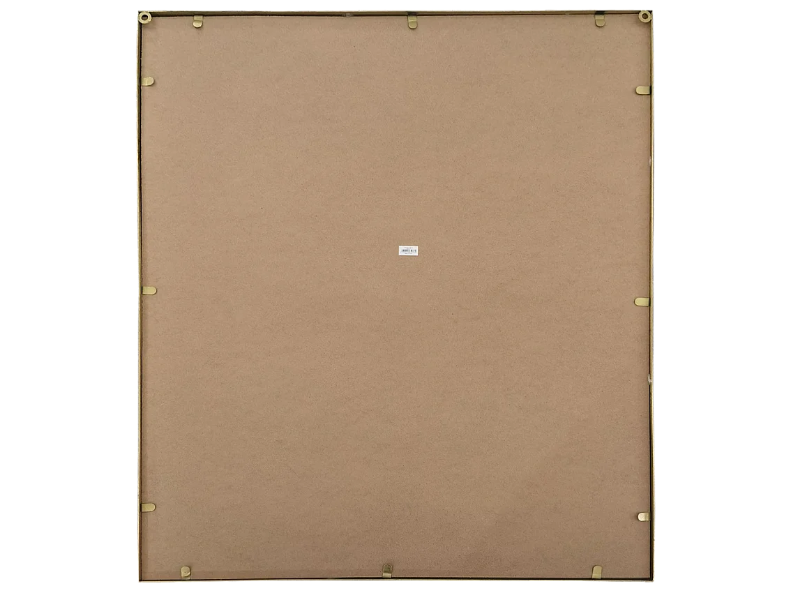 Miroir art déco en métal doré 95x80cm