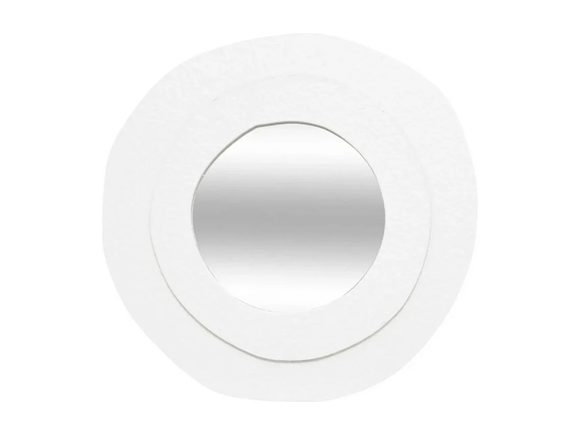Lot de 3 Miroirs Ronds "Emily" 25cm Blanc